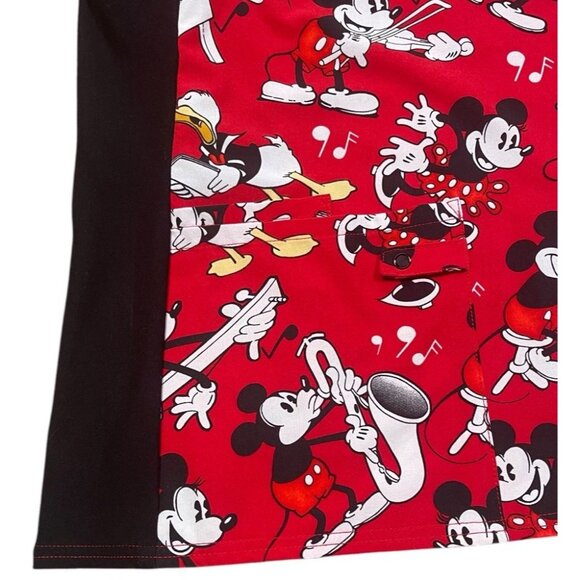 Disney Mickey Minnie Donald Scrub Top Large - Picture 7 of 9